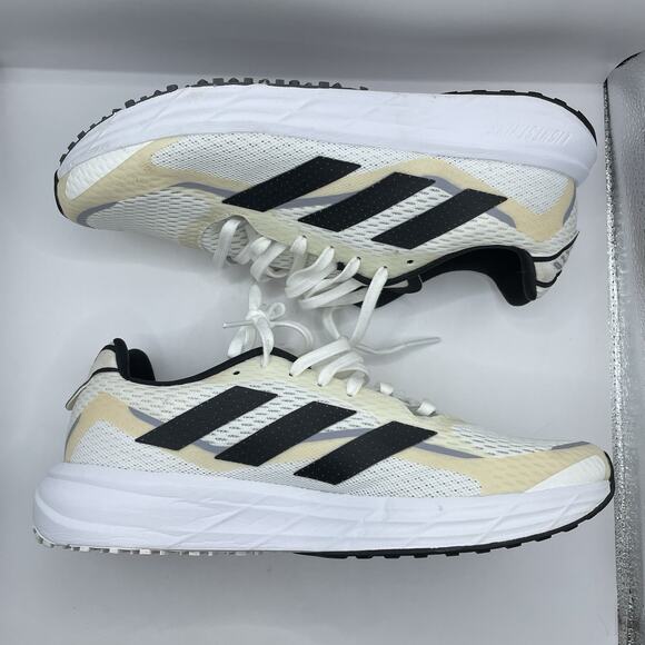 Men’s Size 10 Adidas SL20.3 Running Shoes White Black Athletic Sneakers GY0560
